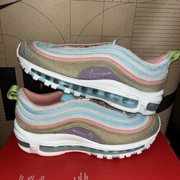 Nike Shoes - NEW Nike Air Max 97 SE Sun Club Blue White Pink Tan DQ4126 400 Women Sz 6.5 / 5Y
